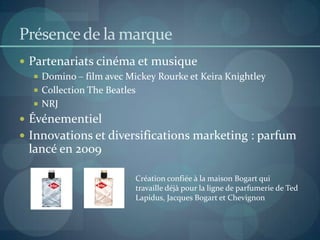 Lee Cooper & GuestsJane BirkinSerge GainsbourgLou DoillonPaul McCartney 	Collaborations de grands photographes, stylistes ou designers Jean-Paul GoudeLou Doillon : 'Lou Doillon by Lee Cooper‘Les couturiers Jean-Charles de Castelbajac, le designer OraIto, Jean-Claude Jitrois et Paco Rabanne