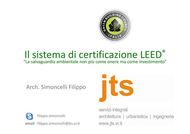 Leed: sistema di certificazionne | PPT