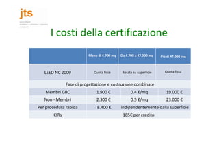 Leed: sistema di certificazionne | PPT