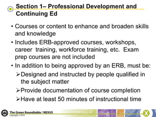 The LEED certification process OR