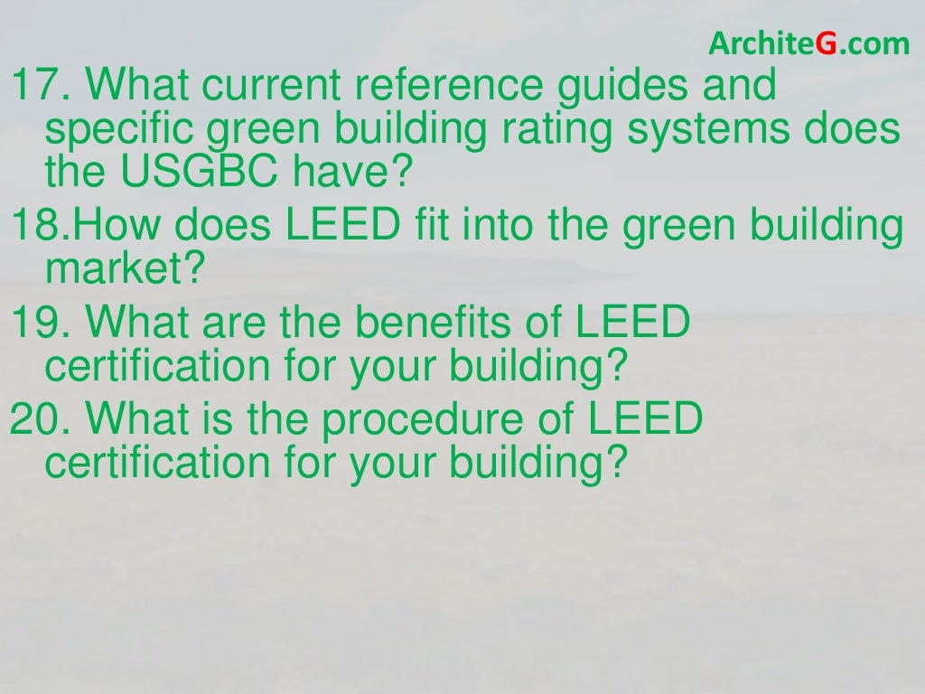 LEED BD&C EXAM PREP, Green Building LEED Certification, and Sustainab…
