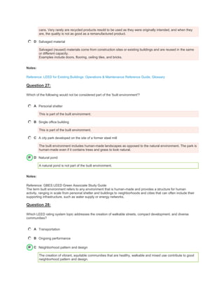 Leed green associate pool a - answer | PDF