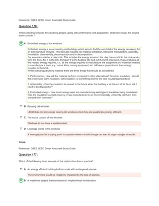 Leed green associate i. synergistic opportunities and leed application ...
