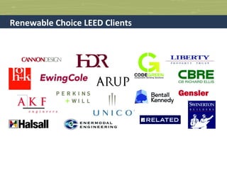 Renewable Choice LEED Clients

 