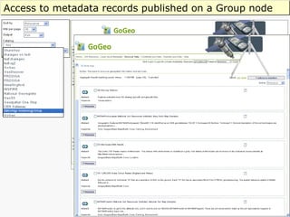 Access to metadata records published on a Group node 