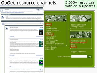 GoGeo resource channels 3,000+ resources  with daily updates 