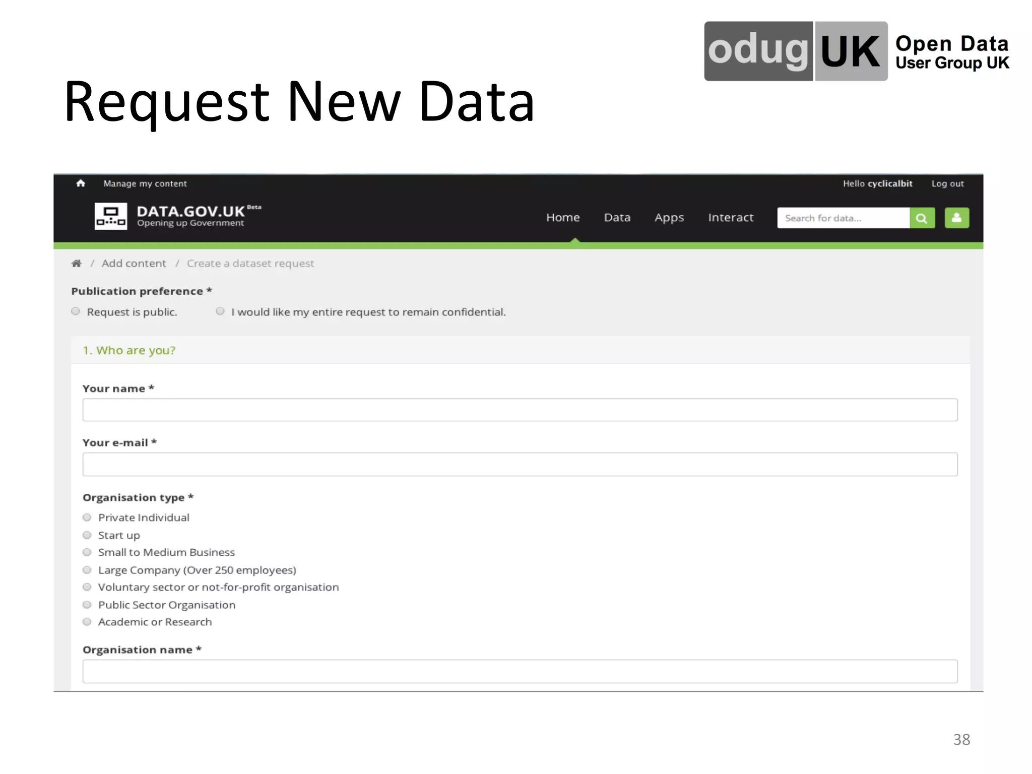 Request	
  New	
  Data	
  
38	
  
 