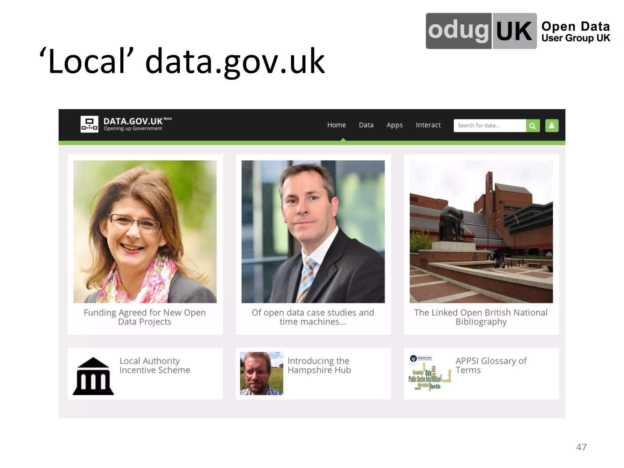 ‘Local’	
  data.gov.uk	
  
47	
  
 