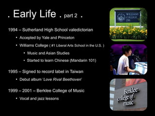 Youngest violinist in the group1990 – 1994 Started to compose and write songs