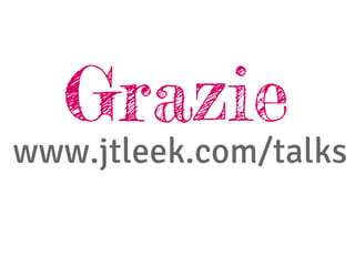 www.jtleek.com/talks
Grazie
 