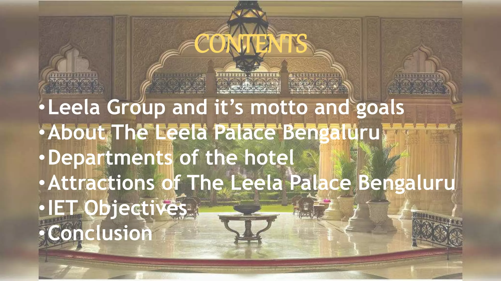 Leela Palace Ppt pptx leela-palace-ppt-pptx