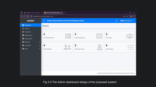 Fig 2.0 The Admin dashboard design of the proposed system
 