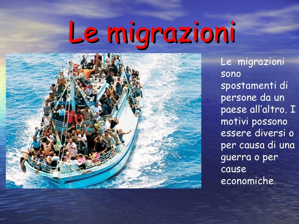 Le emigrazioni Le emigrazioni