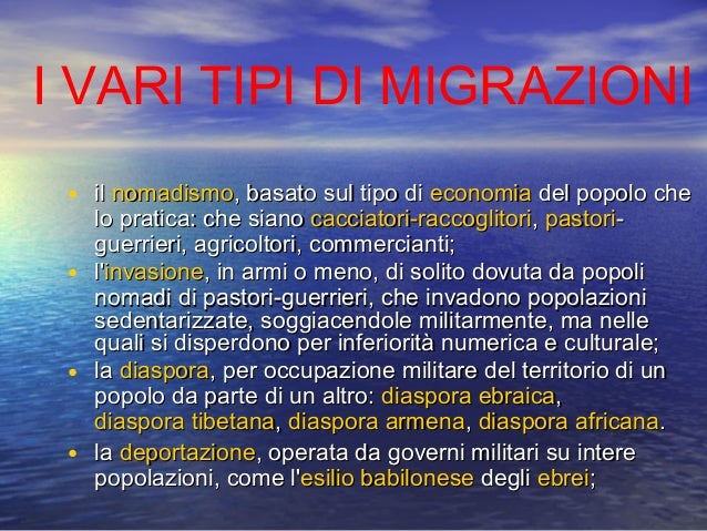 Le emigrazioni