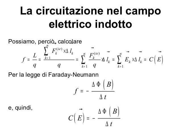 Circuitazione Del Campo Elettrico Formula
