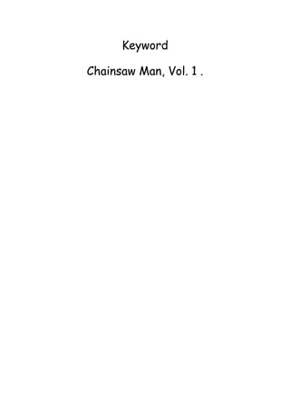 Leer libros Chainsaw Man, Vol. 1