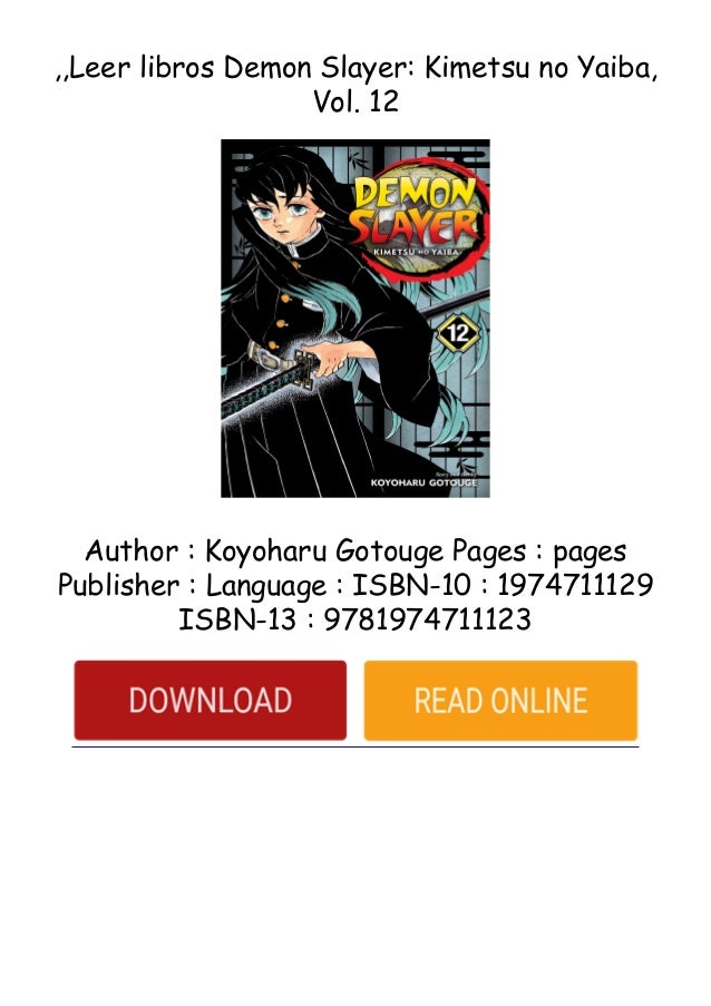 Leer Libros Demon Slayer Kimetsu No Yaiba Vol 12