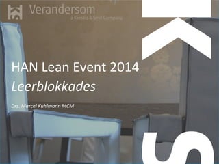 HAN Lean Event 2014
Leerblokkades
Drs. Marcel Kuhlmann MCM

v1.11

 