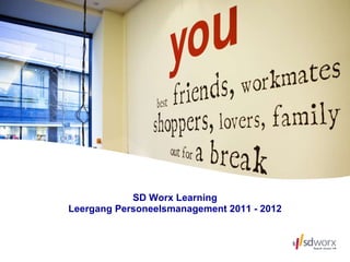 SD Worx Learning Leergang Personeelsmanagement 2011 - 2012 