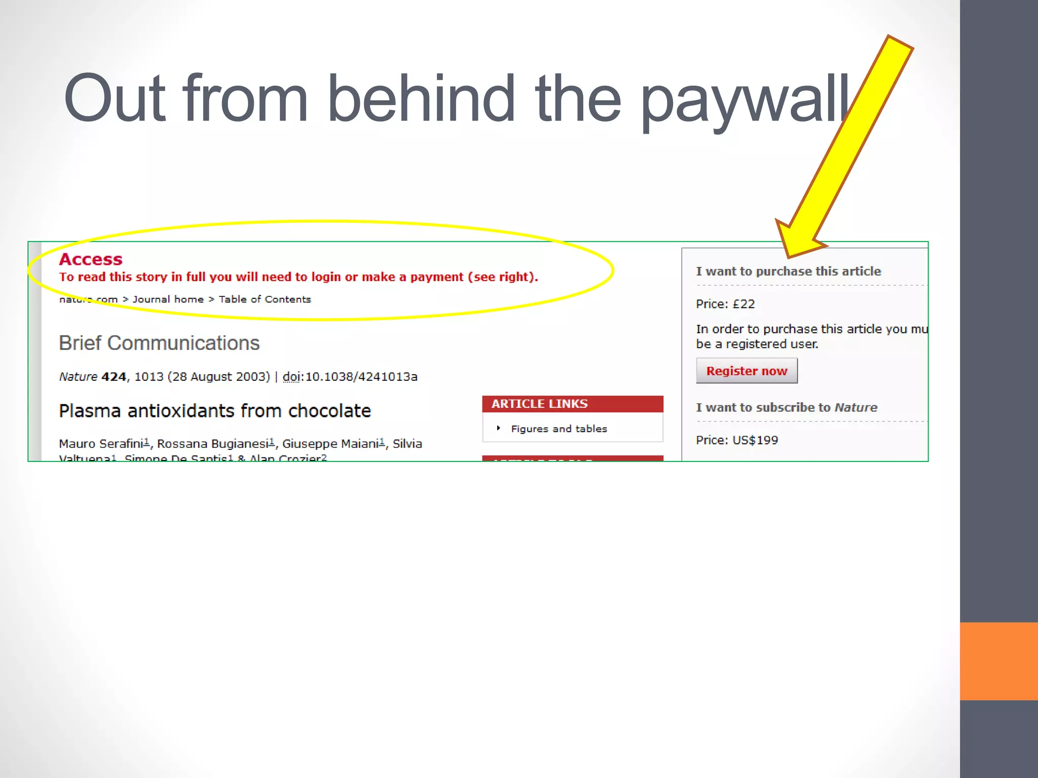 Out from behind the paywall
 
