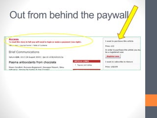 Out from behind the paywall
 
