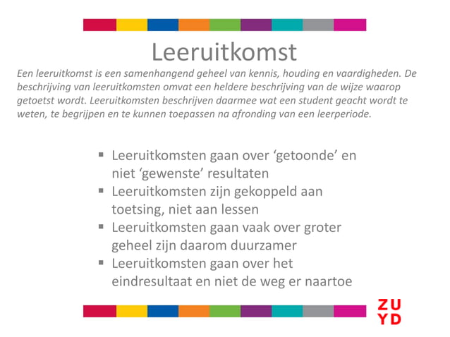 Leeruitkomsten en leerdoelen formuleren