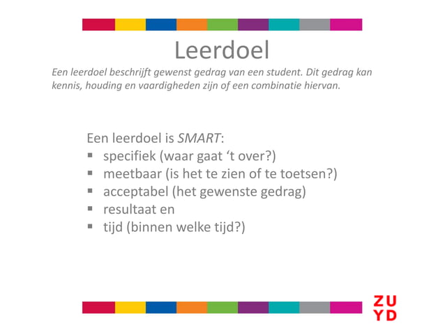 Leeruitkomsten en leerdoelen formuleren