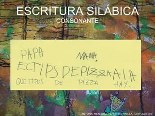 ESCRITURA SILÁBICA   CONSONANTE 