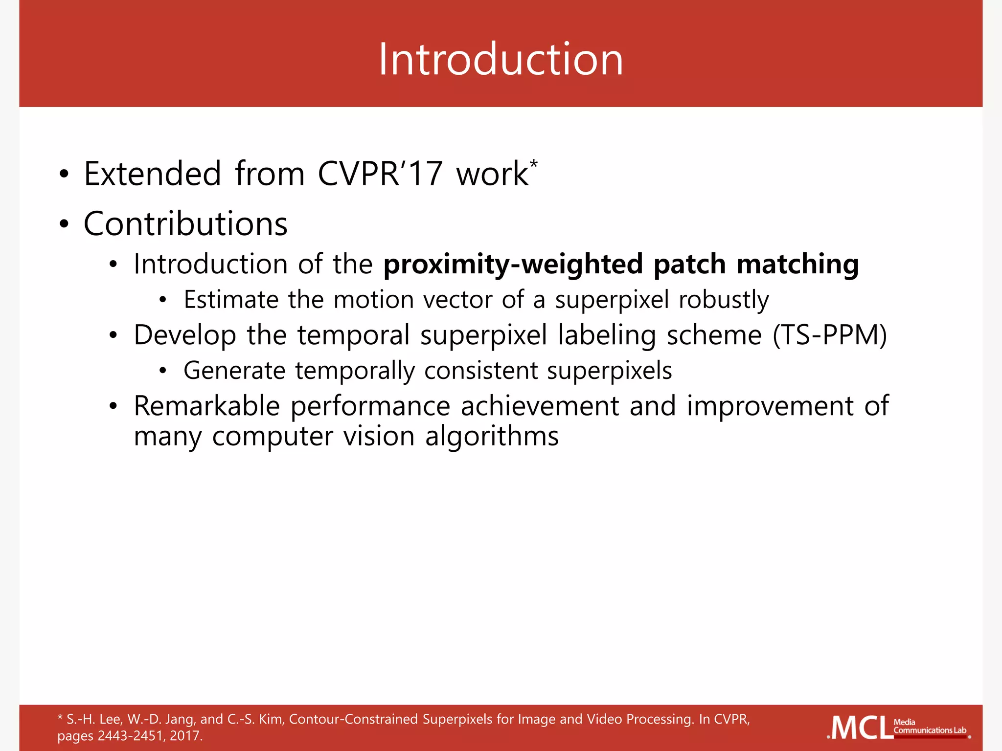 Temporal Superpixels Based on Proximity-Weighted Patch Matching | PDF ...