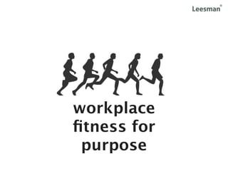 workplace
ﬁtness for
 purpose
 