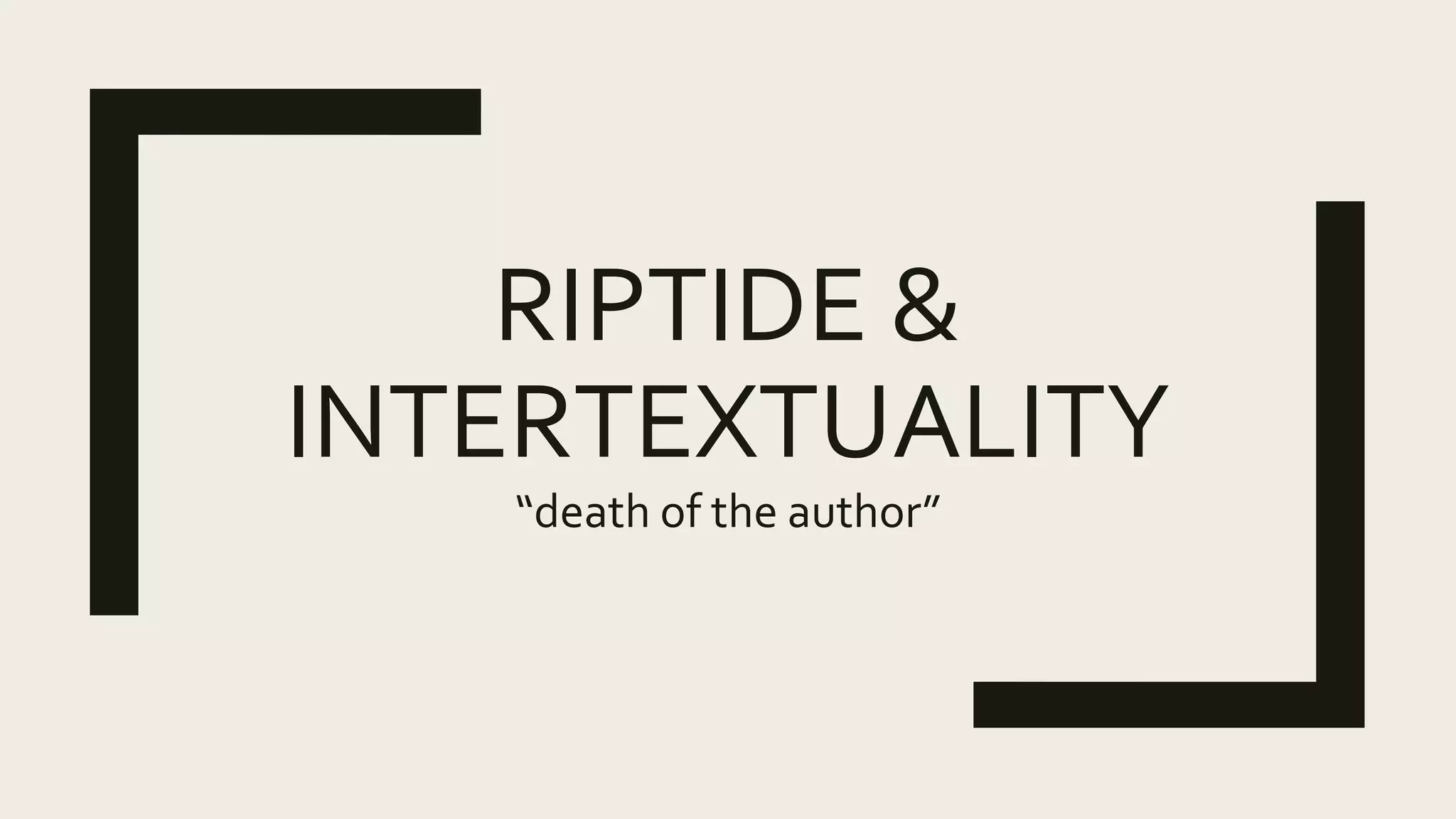 Leeson 9 Riptide Referential Codes | PPTX