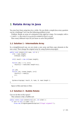 1 Rotate Array in Java
You may have been using Java for a while. Do you think a simple Java array question
can be a challe...