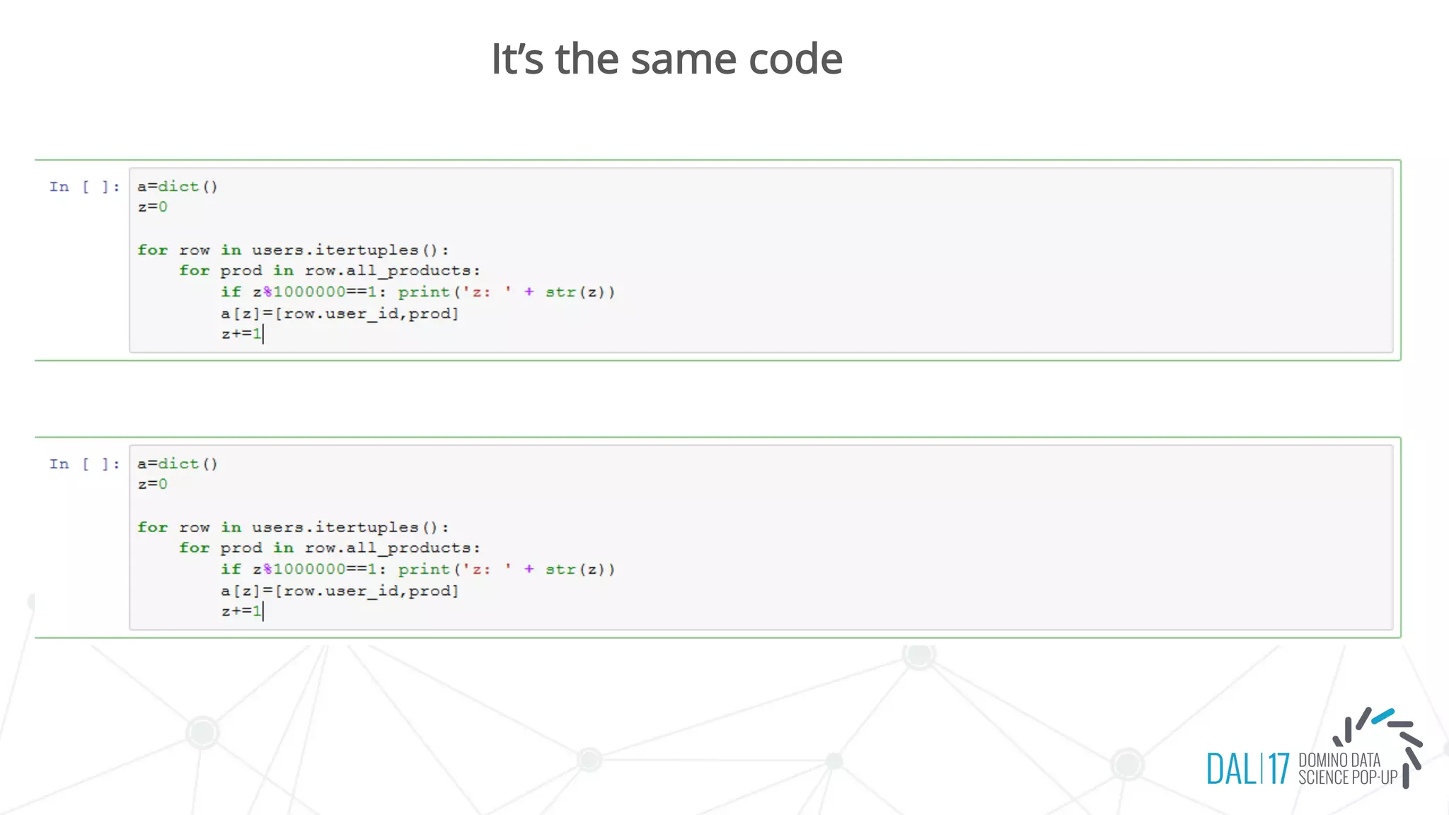 It’s the same code
 