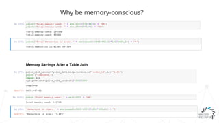 Why be memory-conscious?
 