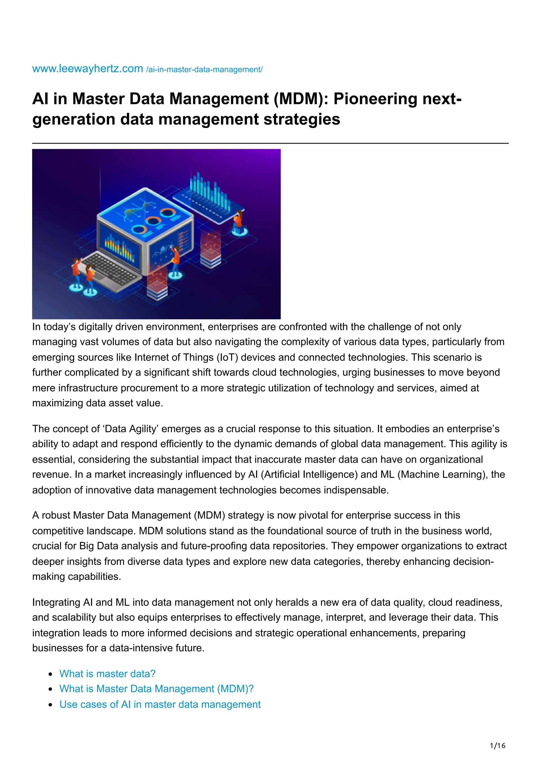 leewayhertz.com-AI in Master Data Management MDM Pioneering next ...