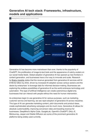 leewayhertz.com-Generative AI tech stack Frameworks infrastructure ...