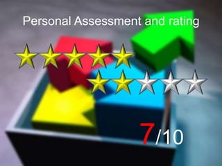Personal Assessment and rating7/10