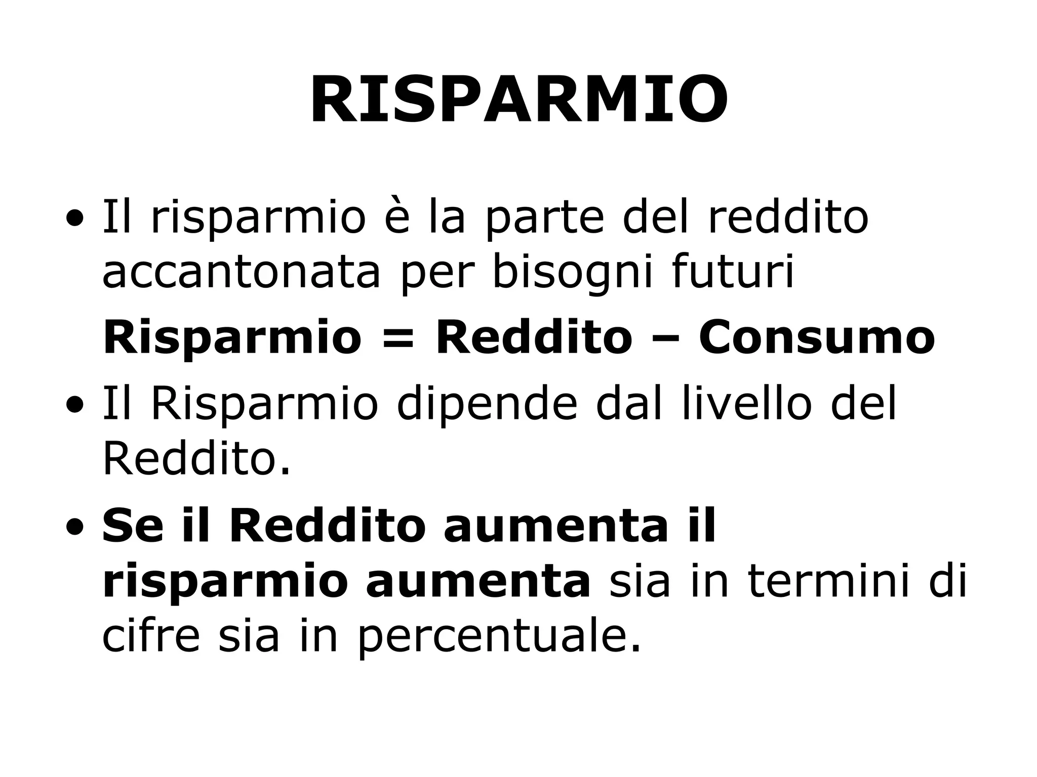 Il Risparmio Le famiglie nel sistema ec. sintesi | PDF