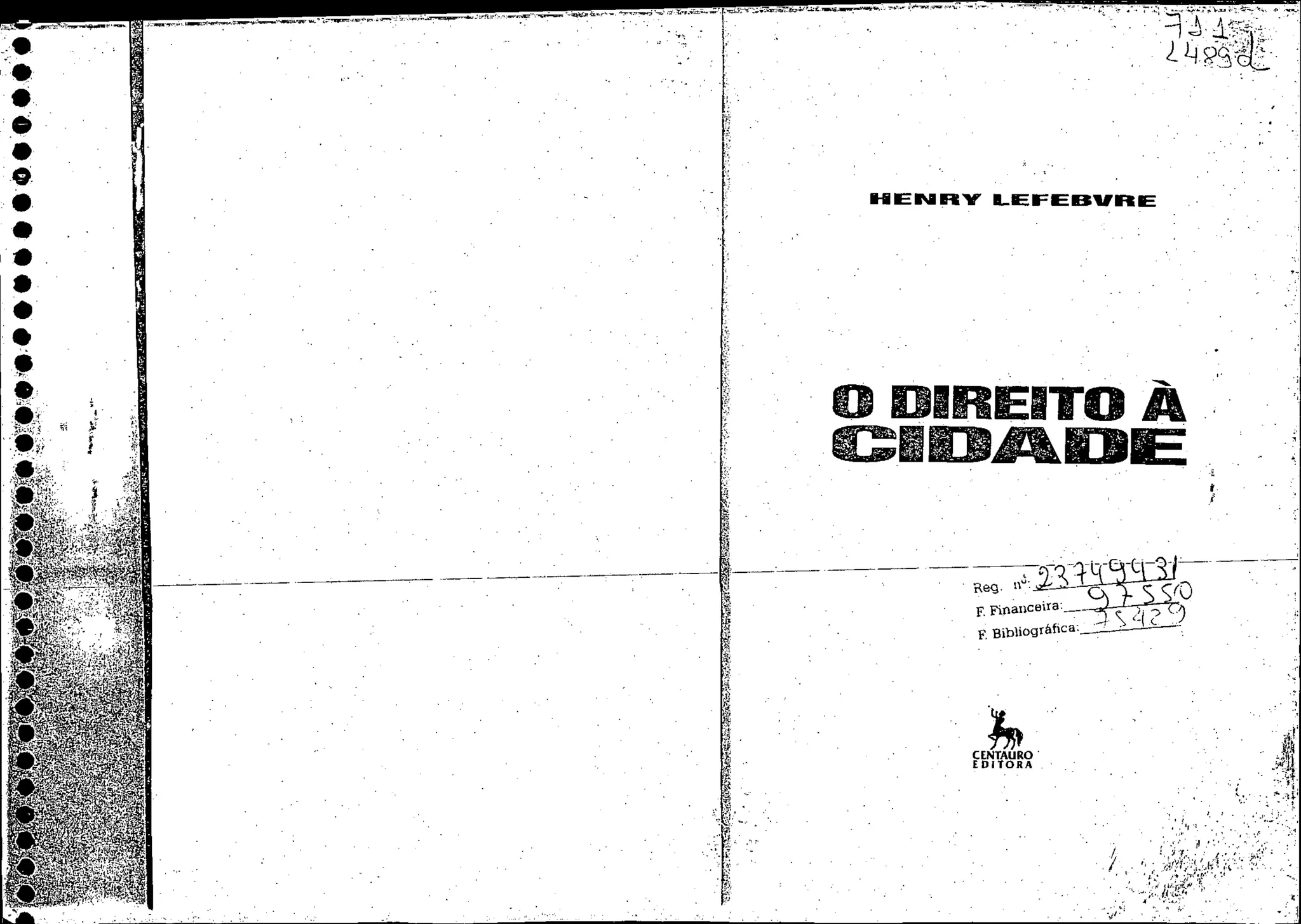 Lefebvre, henri. o direito a cidade PPT