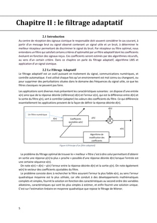 Le filtrage adaptatif des signaux sismiques (LMS) | PDF