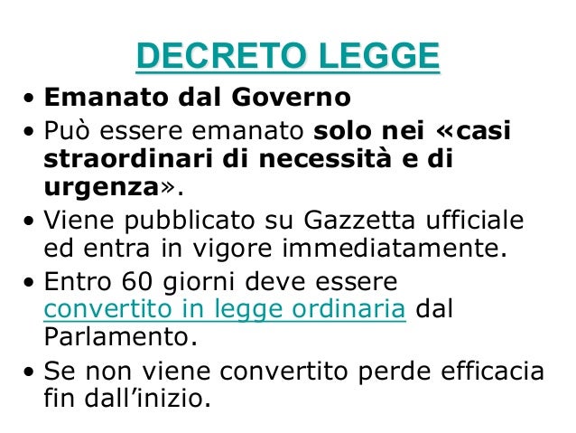 Differenza Tra Legge E Decreto Legislativo Le fonti del diritto