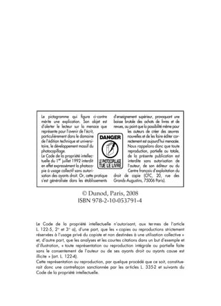 © Dunod, Paris, 2008 
ISBN 978-2-10-053791-4 
 