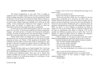 Questions existentielles
Tim frottait énergiquement un verre dans l'évier. Il regarda en
soupirant la pile de vaisselle restante. C'était à lui que revenait le privilège
de faire la plonge aujourd'hui. Cela faisait un mois qu'il travaillait au bistrot
de Thomas et il ne servait que très rarement les clients. Même si Thomas ne
le lui avait pas dit ouvertement, il se doutait que c'était son alcoolisme qui
en était la cause. Malgré l'aspect peu aguicheur de la tâche qui lui était
confiée, il était reconnaissant à Thomas de l'avoir engagé et surtout de
pouvoir payer ses factures. Il espérait que ce travail ne serait que
temporaire et qu'il trouverait quelque chose dans la comptabilité.
Il n'avait plus bu une goutte d'alcool depuis la nuit où il avait failli
mettre fin à ses jours. Ce fut la seule condition que Thomas exigeât pour
l'engager : qu'il arrête de boire. Il assistait à des réunions des alcooliques
anonymes, et même s'il n'était pas tout à fait convaincu d'être à sa place, il
devait bien avouer qu'il allait mieux. Et ce en partie grâce à Thomas.
Thomas s'était montré un véritable ami au cours du mois écoulé.
Maintenant que Tim ne pouvait plus fréquenter ses potes de bar, il passait
beaucoup de temps avec Thomas. C'était quelqu'un de formidable. Non
seulement il lui avait offert ce travail, mais en plus il s'intéressait à ce qu'il
devenait. Il était prêt à lui prêter de l'argent si besoin et à l'héberger chez
lui. Tim avait encore sa fierté et préférait se serrer la ceinture, mais il fut
touché par le geste.
Thomas était plus érudit que ne l'aurait imaginé Tim. Il avait une
culture générale très développée et un regard critique sur la société. Bien
sûr sa spécialité était de philosopher sur la vie et Tim avait souvent droit à
des théories qu'il n'approuvait guère. Alors, pour voir si Thomas était
vraiment incollable sur son sujet, il lui posait toutes les questions qui lui
venaient à l'esprit. Et s'il n'arrivait pas toujours à le convaincre, il avait
toujours une réponse pertinente.
Comme la fois où Tim l'avait volontairement provoqué en lui
lançant ce défi :
– Prouve-moi que Dieu existe.
Thomas avait soutenu son regard et lui avait souri.
– Prouve-moi que Dieu n'existe pas. Si tu attends de moi une
démonstration surnaturelle qui te prouverait que Dieu existe, tu te
trompes. Pourtant, des miracles ont eu lieu à travers le monde, mais les
gens ne sont pas concernés par ce qui ne leur arrive pas directement. Et
même là ils peuvent douter. D'autant plus qu'il y a plusieurs formes de
puissances surnaturelles, pour ainsi dire. Par exemple dans l'histoire de
Moïse, où celui-ci va voir le pharaon et transforme son bâton en
serpent. Il le fait au nom de Dieu. Mais les magiciens du pharaon font
de même en transformant leurs bâtons en serpents. C'est un bon
exemple des différentes puissances dont je te parle. Mais à la fin de
l'histoire, le serpent de Moïse dévore les serpents des magiciens,
affirmant la supériorité de Dieu sur ces autres puissances.
« Mais je m'égare. Tu veux que je te prouve que Dieu existe ?
Débattons philosophiquement la question. Qu'est-ce que c'est que ça ?
Il pointait du doigt la table contre laquelle ils étaient accoudés.
– Ben, une table, répondit simplement Tim.
– Oui, et en quoi est faite cette table ?
– En acier ou une matière similaire.
– Et en quoi cette matière est-elle constituée ?
– Heu… Les trucs de physique, là, les atomes ou je ne sais pas
quoi.
– Oui, ces trucs-là. Et d'où viennent-ils ces trucs-là ?
– D'autres particules plus petites encore, et ce jusqu'à l'infini.
– Jusqu'à l'infini ? Et d'où viennent à l'origine toutes ces
infinités de particules ?
– Du Big Bang ?
Le fou et le sage 7
 