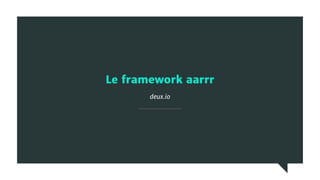 SEO analysis
Le framework aarrr
deux.io
 