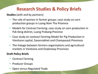 Research Highlights CIAT Asia