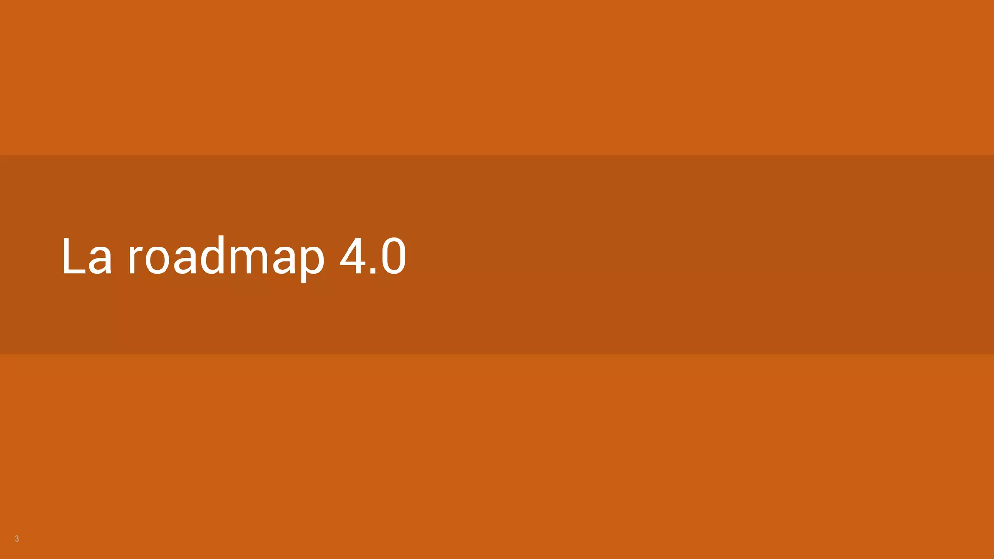 3
La roadmap 4.0
 