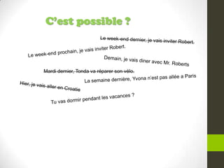 C’est possible ?
Mardi dernier, Tonda va réparer son vélo.
 