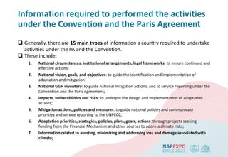 Creating a national adaptation programme and building long term capacity for implementing the Paris Agreement