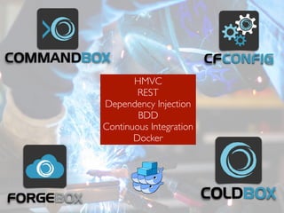 HMVC
REST
Dependency Injection
BDD
Continuous Integration
Docker
 