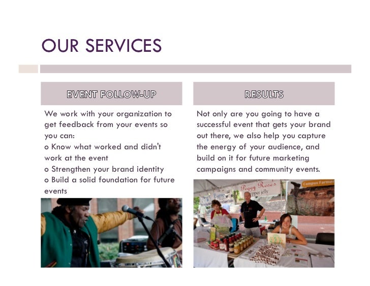 legacy event planners informational brochure community event planner